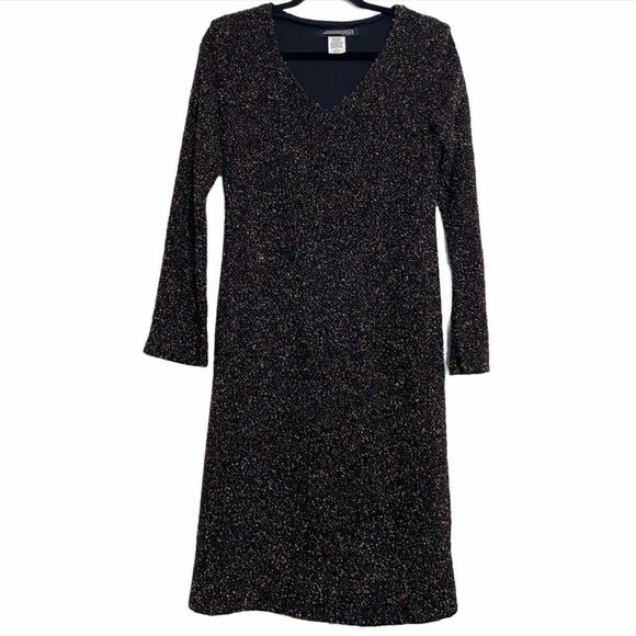 Jonathon Martin Multi Color Textured Long Sleeve‎ Lined Dress Sz 8 - Picture 1 of 9